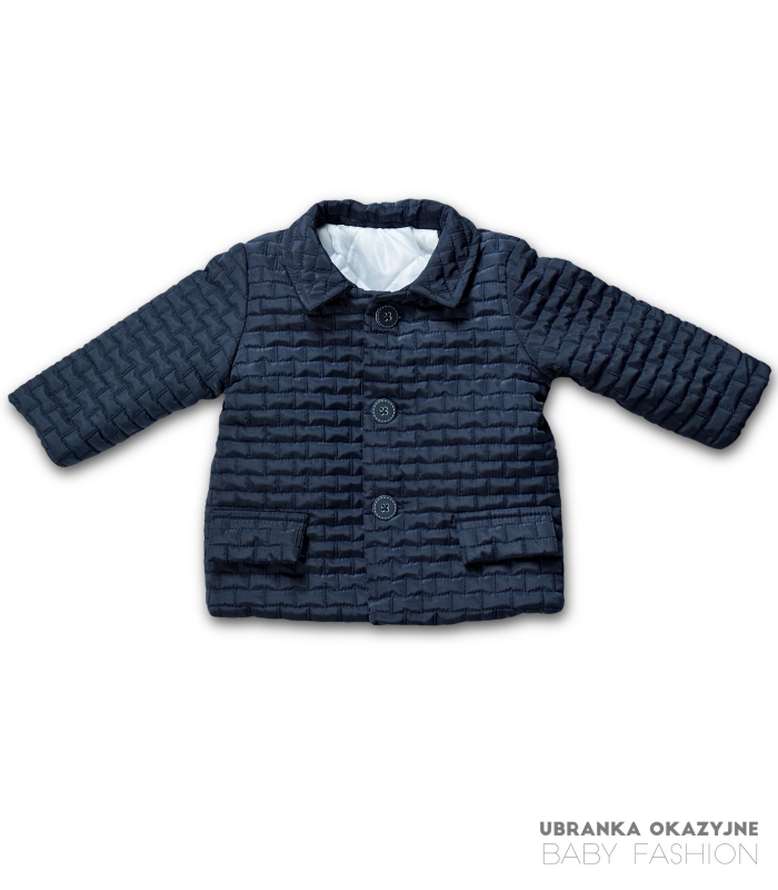 Kurtka Granatowa kołnierzykiem