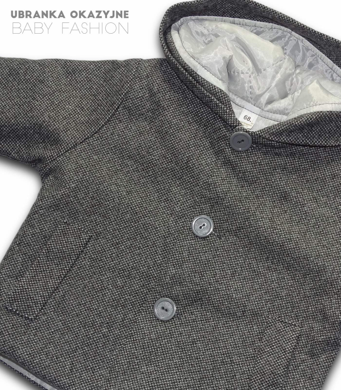 Kurtka Grafitowa w pepitkę