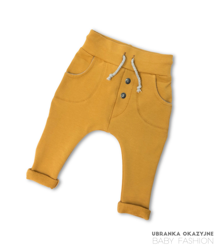 Spodnie musztardowe 92-104
