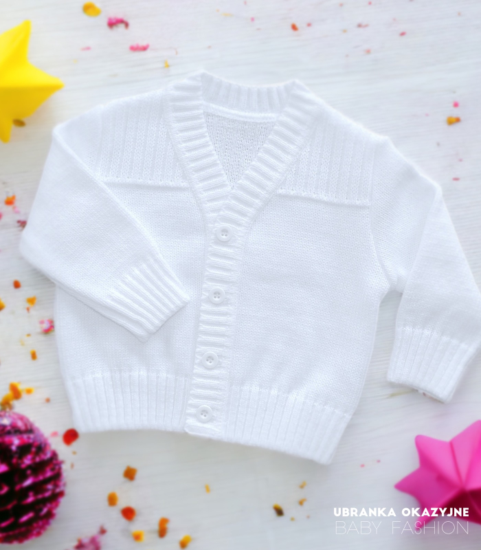 Sweterek biały dla chłopca