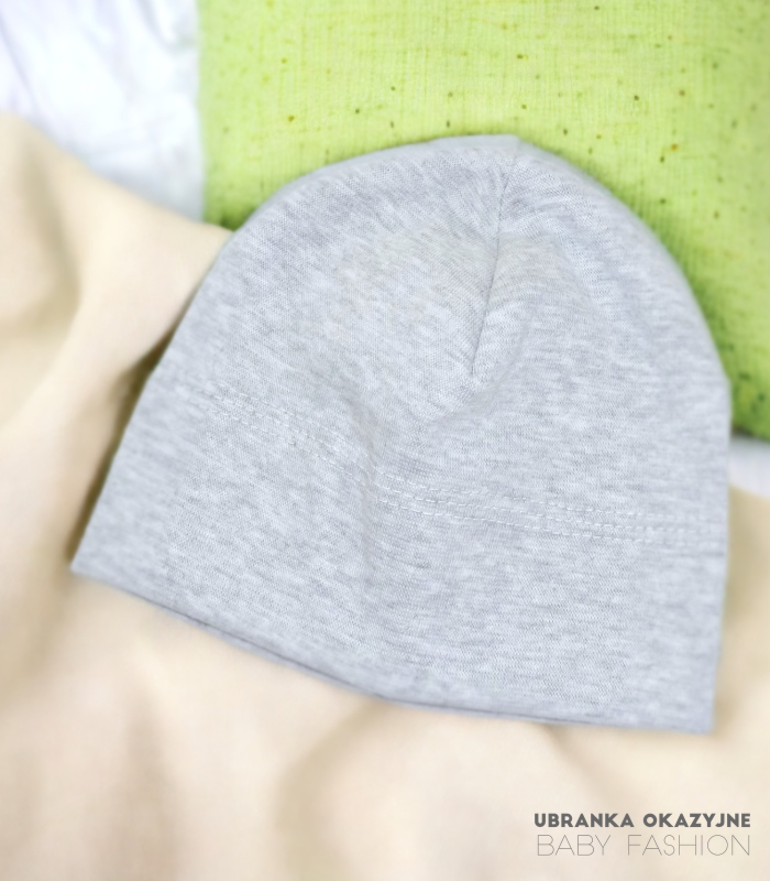 Czapka letnia szara dla małego dziecka