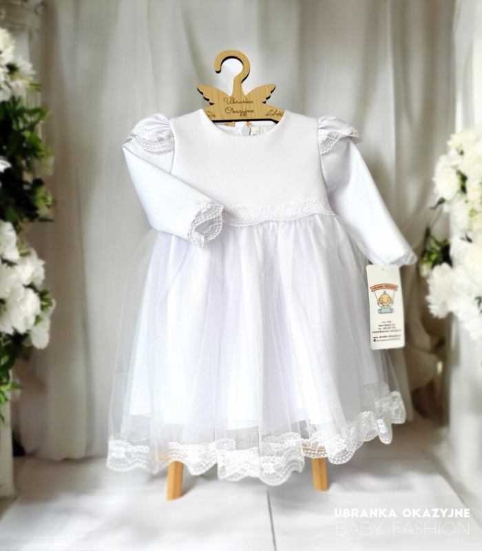 Sukienka do chrztu Nadia biała