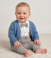 Zestaw chłopięcy Borysek ze sweterkiem atramentowym