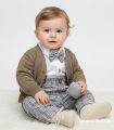 Zestaw chłopięcy Borysek ze sweterkiem brązowym